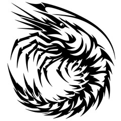 Obraz premium Shrimp design silhouette