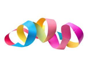Colorful Twisting Paper Streamer