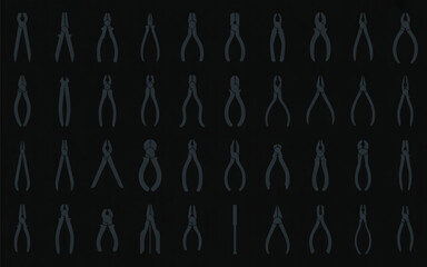 Assorted Pliers Tools Collection hardware gripping