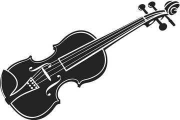 Obraz premium Elegant violin silhouette on a clean white background