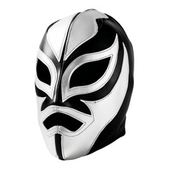 Traditional Wrestling Mask in Black and White Design