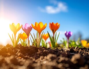 hope blooms as vibrant flowers emerge from the ground creating a beautiful contrast