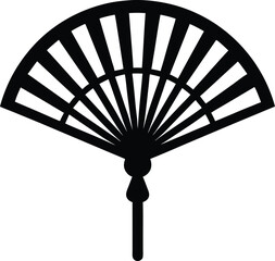 korean fan on white background.eps