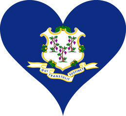 Heart-shaped symbol of Connecticut showcasing love for the state
