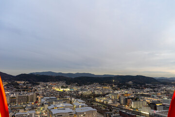 Fototapeta premium A night view of Kyoto city from Nidec Kyoto Tower