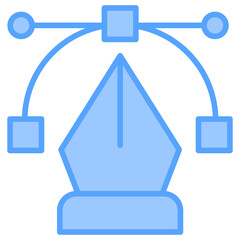Graphic Design Blue Icon