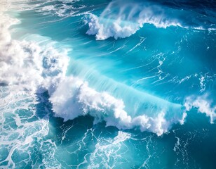 serene blue ocean waves rolling onto a tranquil shore