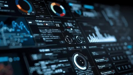 Data Visualization Dashboard with Analytics Charts and Graphs with ai generated