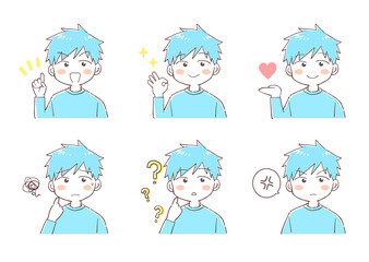 男子かわいいポーズ