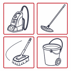 Cleaning tools vacuum broom mop bucket with wheels vacuum cleaner