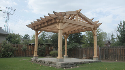 Fototapeta premium Construction of an arbor