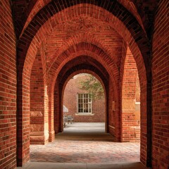 Red brick arched walkway