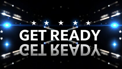 Motivational graphic with bright lights and text