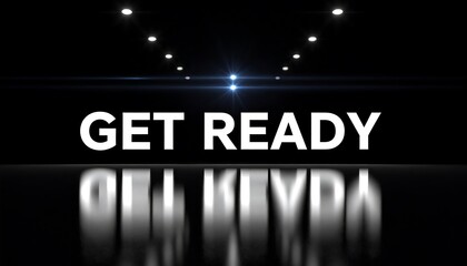 Motivational text, reflective surface