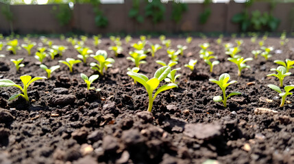 New plant sprout in soil