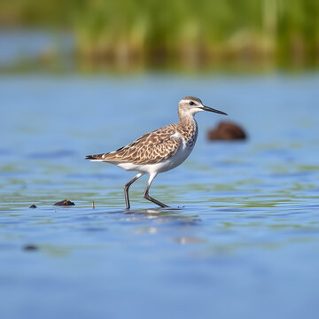 common greenshank tringa nebularia on the lake