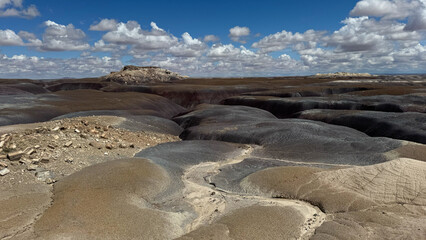 hiking through the badlands