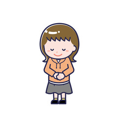 Obraz premium 私服の10代／ななめ／女性 08