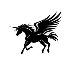 mythical pegasus horse vector illustration 