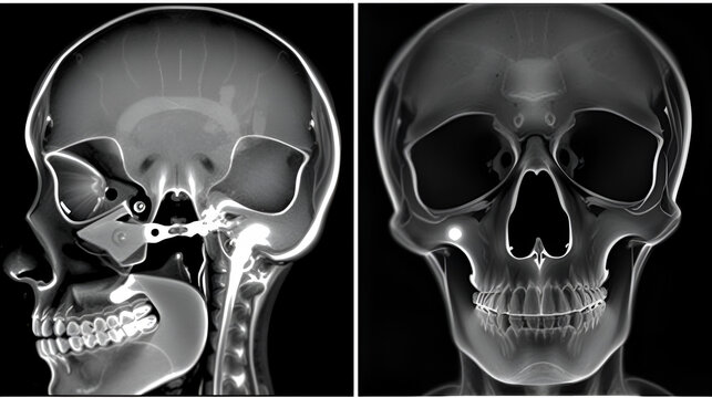 normal radiography of the paranasal sinuses of the facial skull