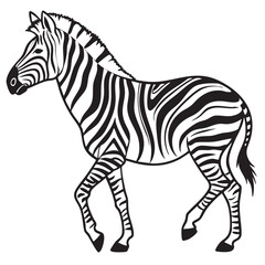 Horse Vector Clipart – Hand-Drawn Cartoon Farm Animal Illustration