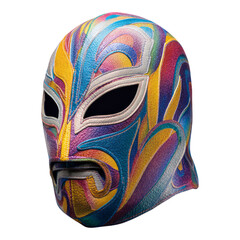 Vibrant Colorful Lucha Libre Wrestling Mask Close-Up