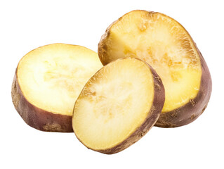 Sliced Potato on Transparent Background