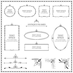 Antique Frame Collection – Vol.1 | Elegant Black Frames for Titles, Headings, and Decorative Lines