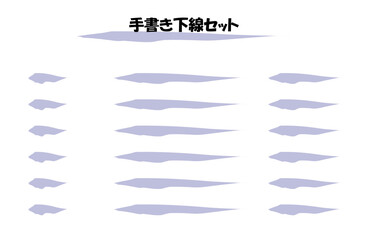 手書きマーカーセット　ブルー