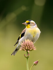 Obraz premium Goldfinch on teasel
