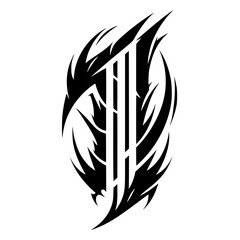 Obraz premium Blackmetal number one silhouette