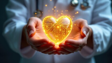human hands holding a heart