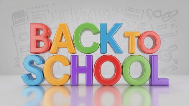 Back to school with jiggling letters