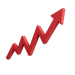 Growth progress and success with upward trend increase bring rise gain and profit in dynamic markets
