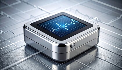 Displaying Data on a Device with a Blue Line Graph