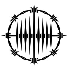 Barbed wire logo silhouette