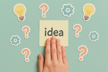 Fototapeta premium Inspiring ideas and creativity spark discovery and solutions that solve complex problems and concepts