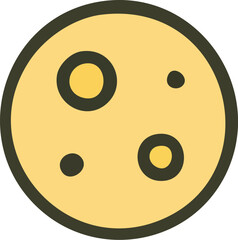 Fototapeta premium Cartoon Illustration of a Planet or Moon.