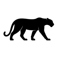 ‎Create a ponther silhouette vector style with white background