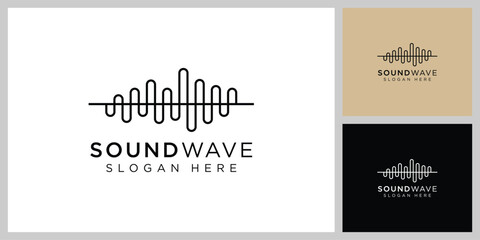 Fototapeta premium sound wave logo vector design template