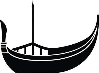 venetian gondola on white background.eps