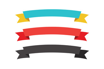 Clean Ribbon Banner Set - Vector Templates for Team Logos & Branding