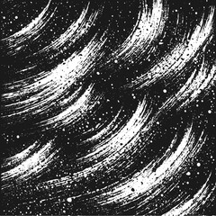 AI Generated Abstract Black and White Brush Stroke Texture – Vector Background