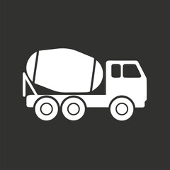 Concrete Mixer Truck Illustration Construction Industry Icon Machinery Heavy Equipment Transportation Building and Infrastructure Projects