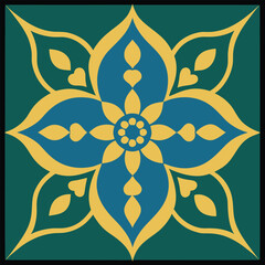 Seamless Arabic Floral Pattern Background Design with Intricate Details