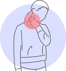 Woman feeling severe pain in the neck area neck pain