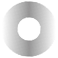 Abstract Wavy Halftone Dot Pattern Background &ndash; Black and White Optical Illusion Style Dotted Texture &ndash; Monochrome Curved Dots Vector Design for Modern Posters, Minimalist Art, Brochures, Technology B