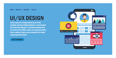 Ui Ux design landing page template