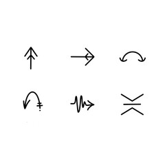 Arrow icons with various types