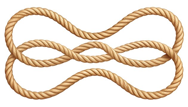A visually compelling depiction of a rope tied in an infinity loop symbol